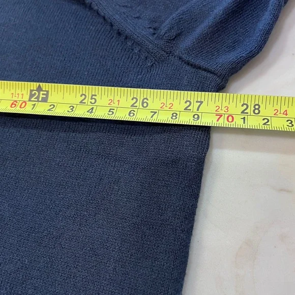 Old Navy Men's Navy Blue V-Neck Long Sleeve Lightweight Cotton Sweater XXXL - Picture 4 of 8